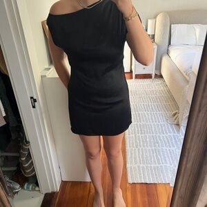 Anna Quan Avery Black One-Shoulder Dress NWOT